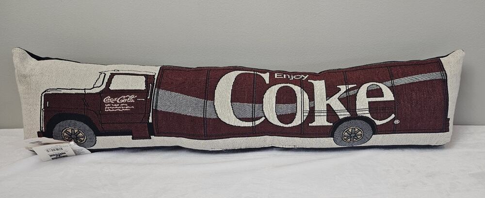 Vintage Coke Truck Tapestry Pillow NWT